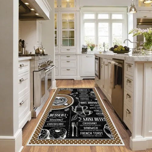 West Home Digital Printed Washable Non-Slip Base Kitchen Rug