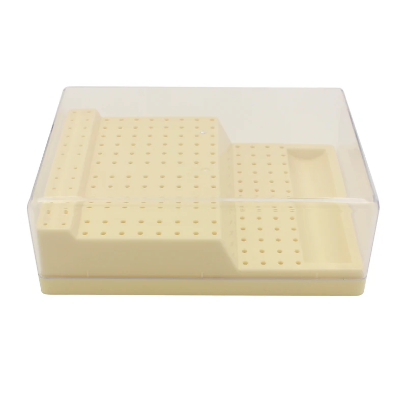 168 Holes Plastic Dental Burs Box Dental Bur Sterilizer Block Holder Autoclave Case Disinfection Box Dentistry Product