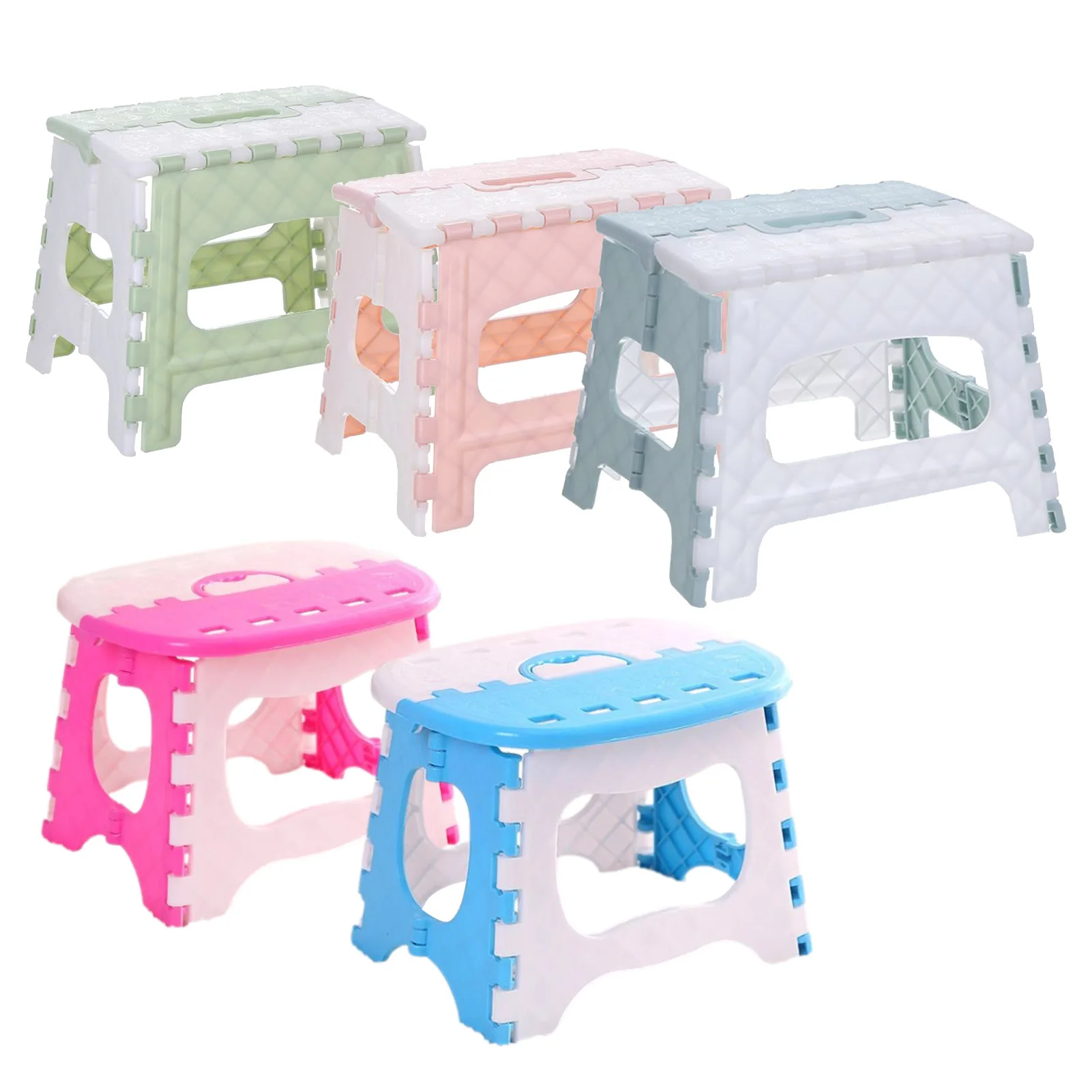 PP Multi-purpose Plastic Folding Stool, for Home Train, Outdoor Storage, Home Storage Accessory, Bathroom,