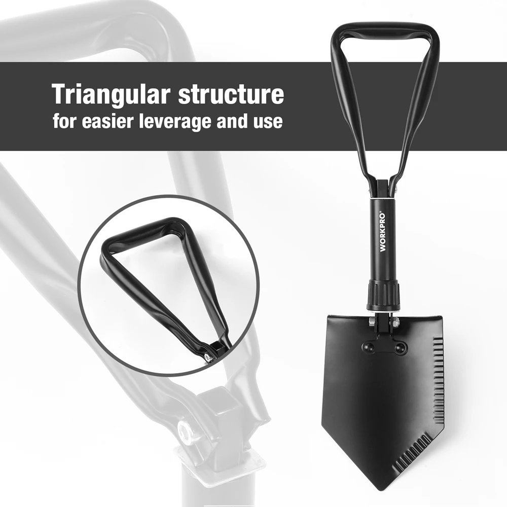 WORKPRO Quân Sự Xẻng Chiến Thuật Mini Gấp Xẻng Có Túi Đựng Cắm Trại Ngoài Trời Spade Sinh Tồn Khẩn Cấp Dụng Cụ