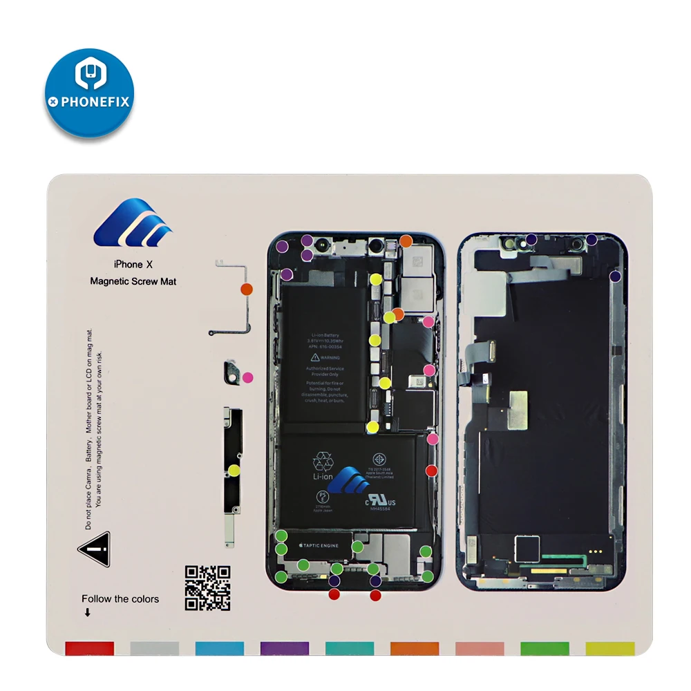 Assorbimento magnetico dello strumento di riparazione dei componenti metallici della stuoia della vite per iPhone 11 XS MAX X 8 cuscinetto di guida di smontaggio apertura del cuscinetto di lavoro di riparazione