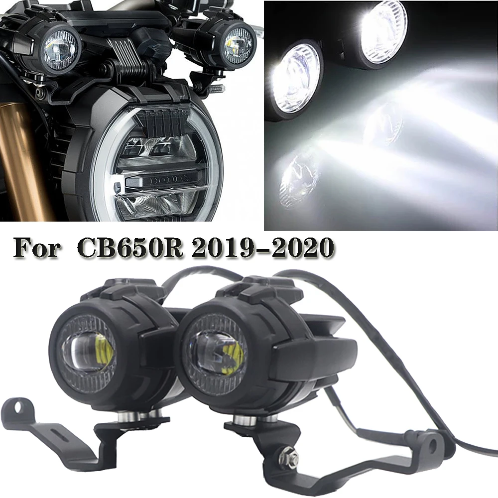 

Motorcycle Accessories CB 650R CB650 R Fog Lights FOR Honda CB650R 2019 2020 LED Auxiliary Fog Light Driving Lamp