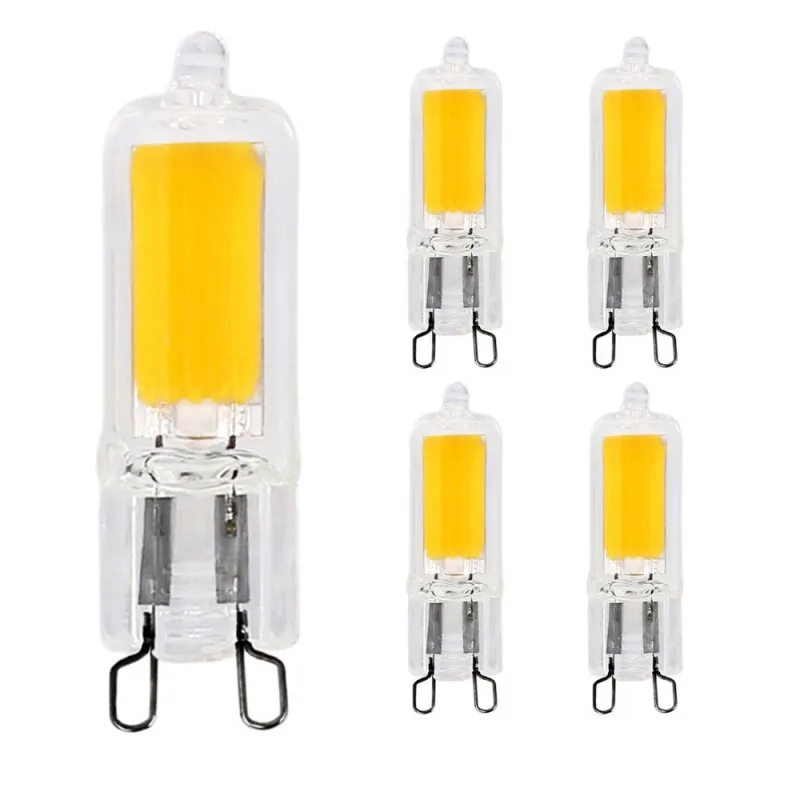 

10PCS No Flicker G9 COB LED Lamp 9W 12W 15W LED Spotlight High lumen 220V Ceramics Bulb Replace Halogen Light For Chandelier