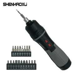 New Electric Screwdriver Battery Operated Cordless Screw Driver Drill Tool Set Bidirectional Switch With 11pcs 19pcs Screws