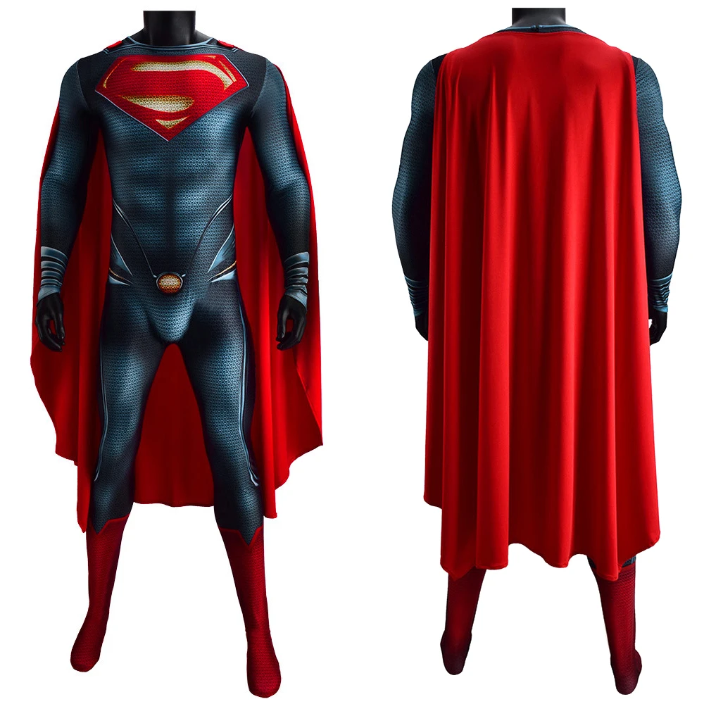 Movie Kal-El Superman Cosplay Costume Zentai Halloween Costume Spandex Superhero Bodysuit Jumpsuit Fancy Dress Disfraces Adult