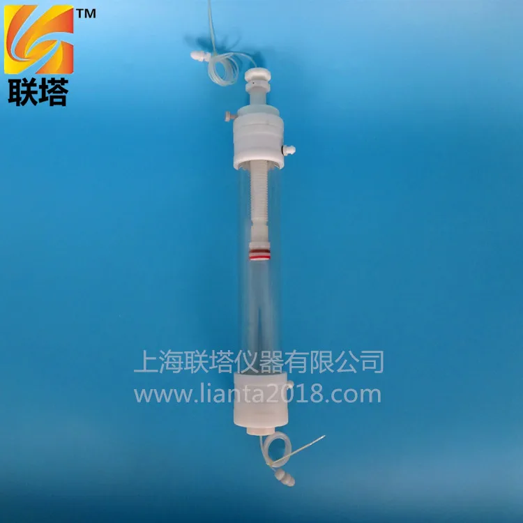 Exquisite high-pressure water-cooled jacketed chromatography column with adapter 35mm diameter gel layer