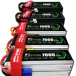 GTFDR-batería Lipo 3S piezas 6S de 2 4S, 11,1 V, 14,8 V, 22,2 V, 7000mah, 60C MAX, 120C, carcasa rígida para RC 1:10, coches, camiones, Drones, aviones