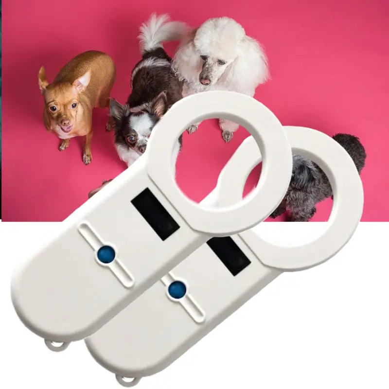 Handheld Protable Pet Chip Reader Scanner Animal Microchip Recognition Reader for Cat Dog Transponders in Cushioned Case