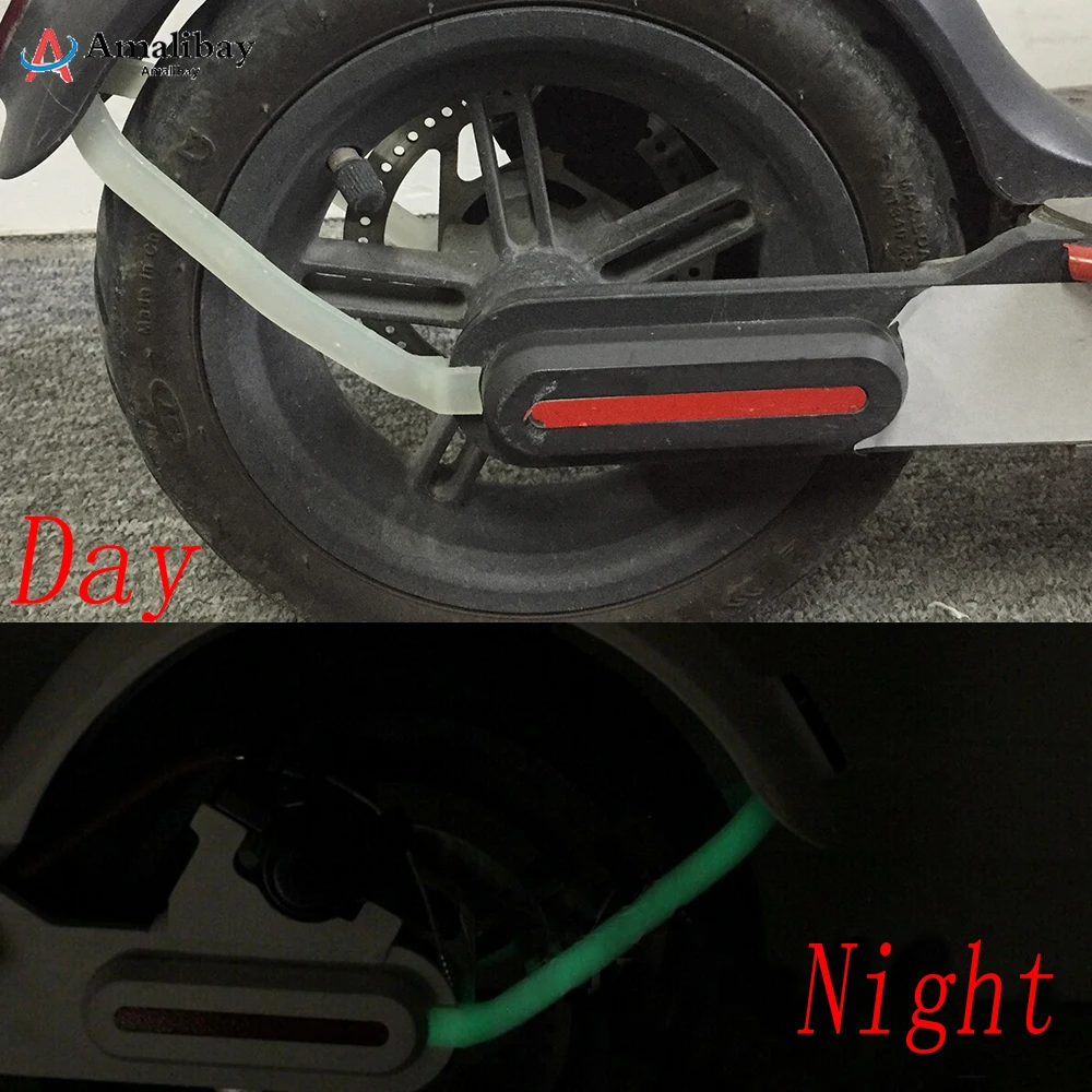 Luminous Rear Fender Support for Xiaomi M365 Scooter 3D Printed Mudguard Support Protection Fender Fish Tail Sludge Splash