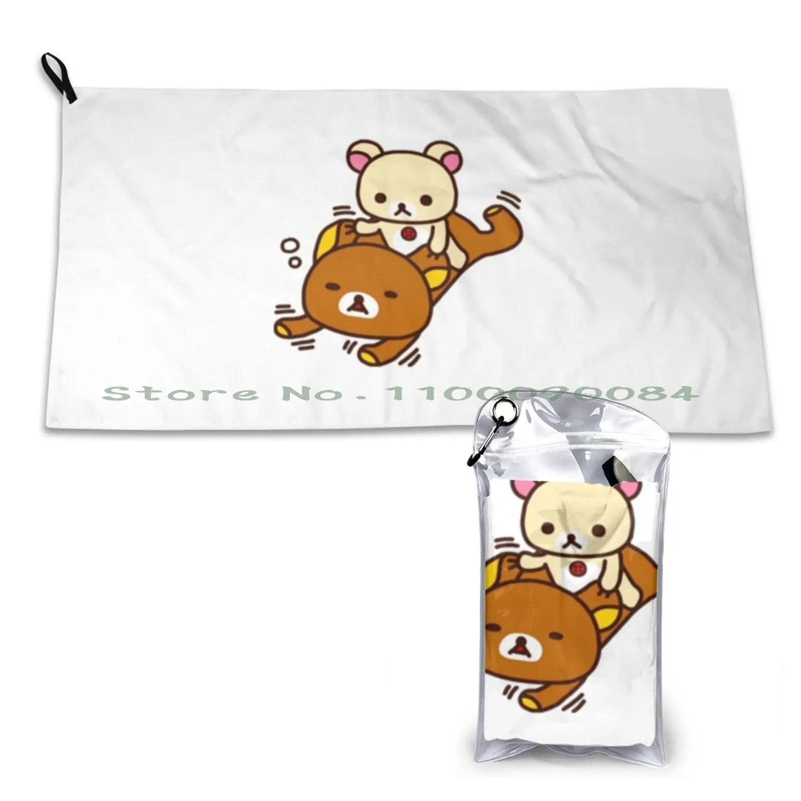 Rilakkuma And Korilakkuma Funny Quick Dry Towel Gym Sports Bath Portable Mystic Board Bohemian Boho Magical Wicca Moon Spirits