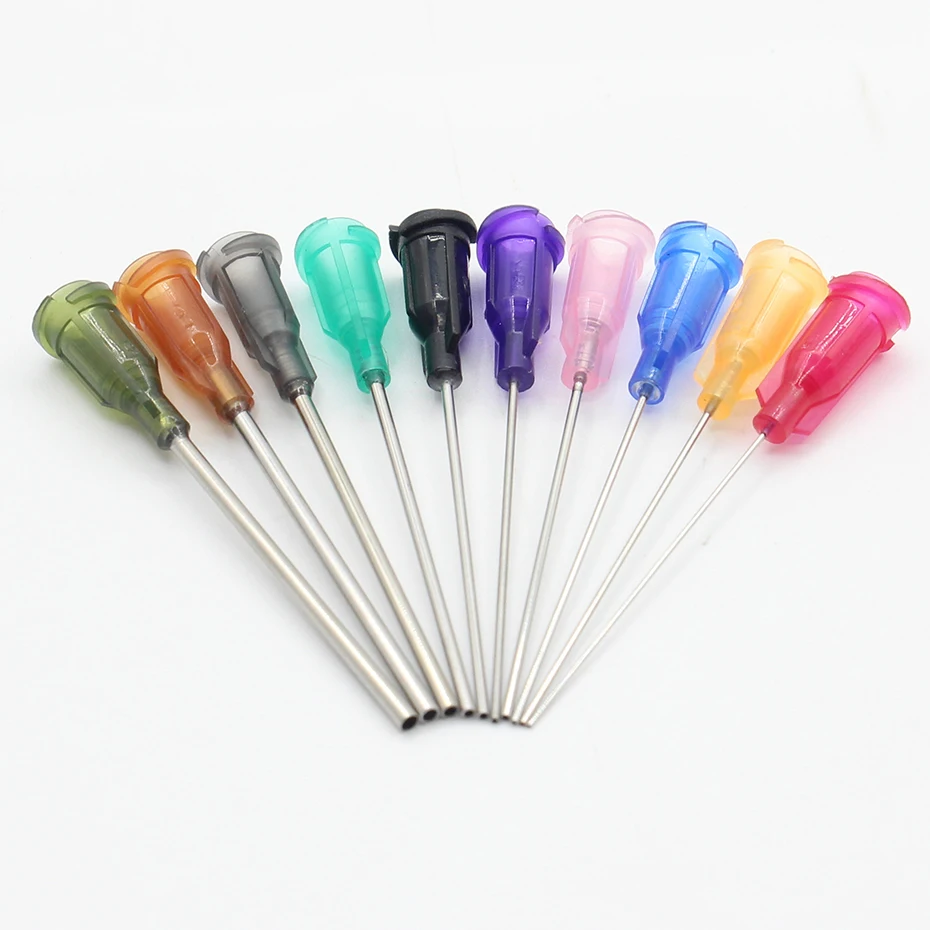 

50pcs Length 55mm Precision passivated S.S. Dispense Tip with PP Safetylok hub, glue dispenser needles