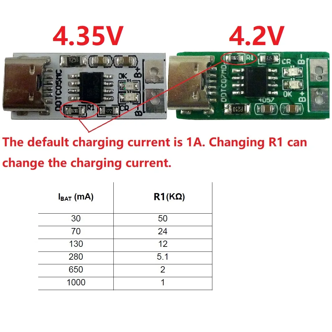 10 buah modul pengisi daya baterai Lithium li-po Li-ion li-po 5V hingga 4.2V 4.35V USB tipe-c untuk baterai ponsel 3.7V 3.8V 18650