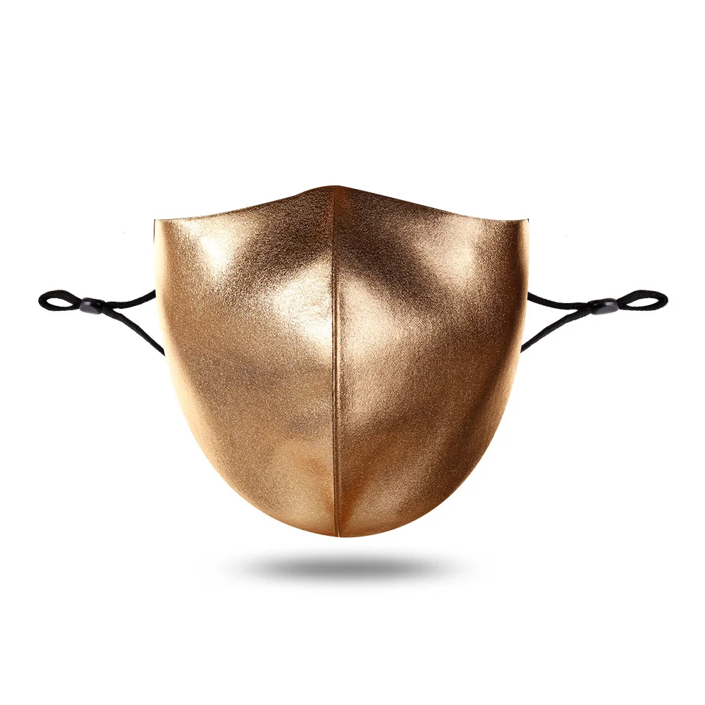 Maschere per adulti di lusso in argento dorato cinturini regolabili maschera per il viso Unisex abbronzante maschere per il viso 3d maschere traspiranti