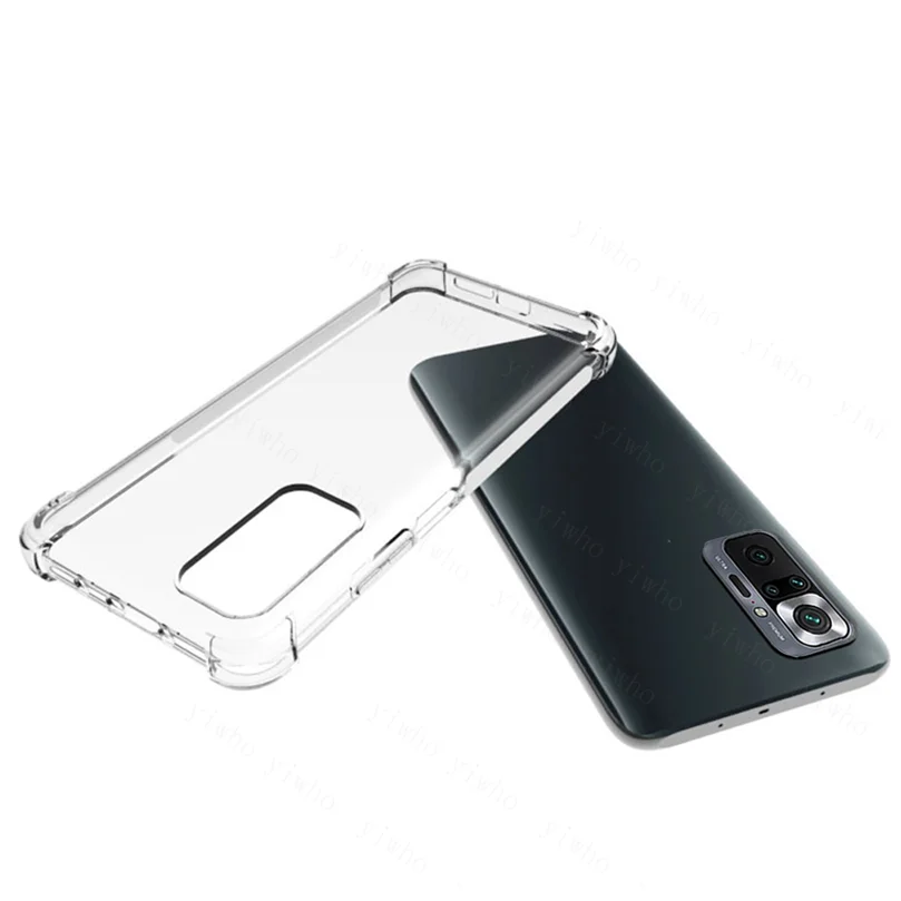 Clear Case for Xiaomi Redmi Note10 Pro Silicone Soft Cover Redmi Note 10Pro Max 10S Case Anti-Shock Phone Case on Note10/10Pro