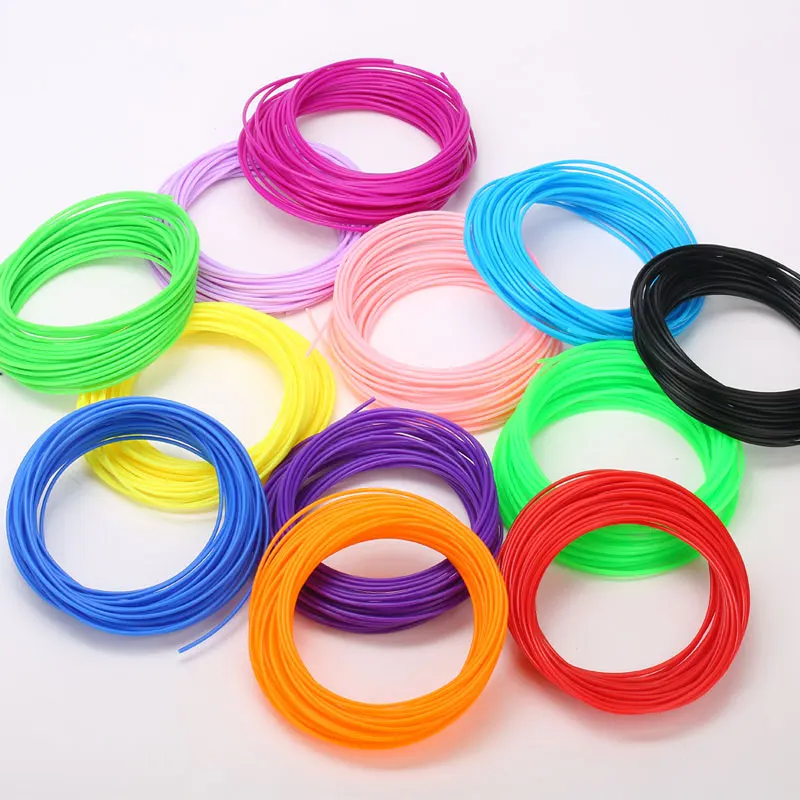 10 Beautiful Colors 50 Meters 3D Printing Line ABS / PLA Filament ,Diameter 1.75mm Plastic Free Shipping Safety No pollution