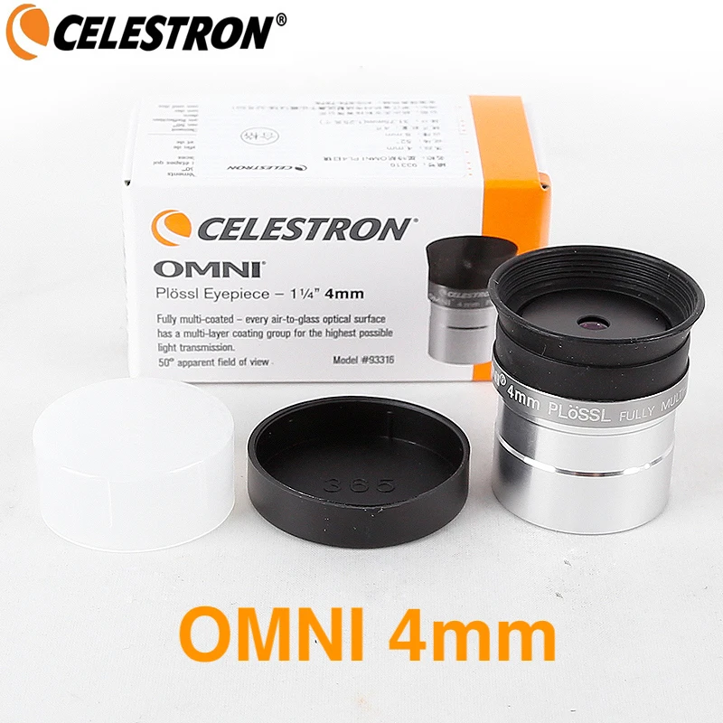 Celestron OMNI 4mm PLOSSL Eyepiece Optical 4-Element 1.25inch Spotting Scopes Telescope Eyepiece Lens