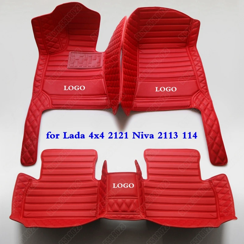 Leather 3D Car Floor Foot Mats for Lada 4x4 2121 Niva Lada Nive 2123 2115 2110 2111 2112 2113 2114 2115 2116 2117 2131 Niva