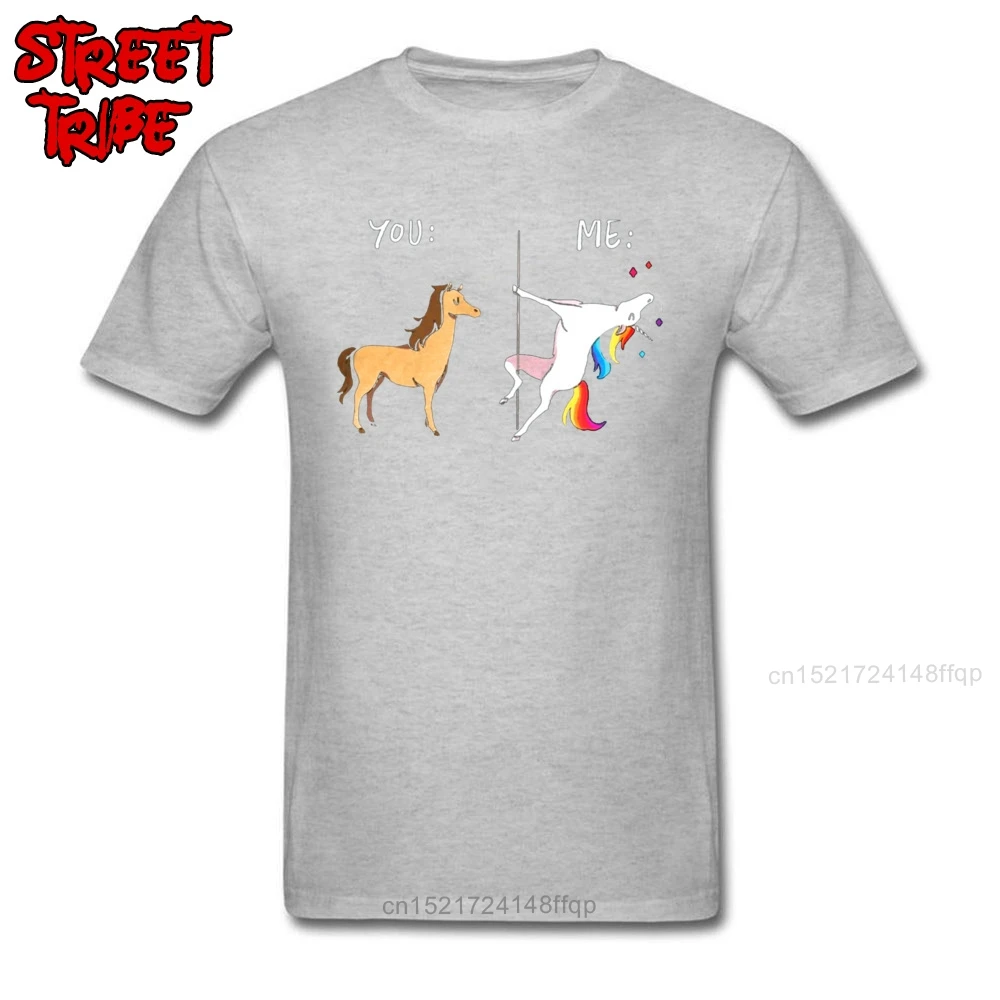 Funny T-shirt Awesome Men\'s T Shirts Me Unicorn You Horse Tshirt Hip Hop Pole Dancing Adult Tshirt Wholesale Street Tops Tees