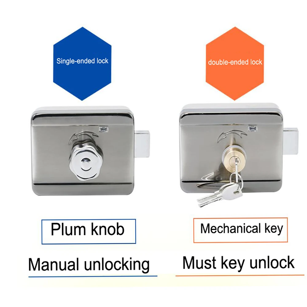 DC12V Silent Safe Intelligent Electric Lock single head lock Intelligent Silent Electronic Lock For Access Control System