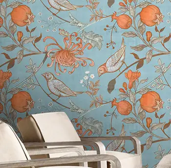 BEIBEHANG-Papier Peint Rétro Américain Personnalisé, Plante, Jardin, Oiseau, Peinture Murale, Salon, TV, Canapé, Chambre, Photo, Salle d'Étude