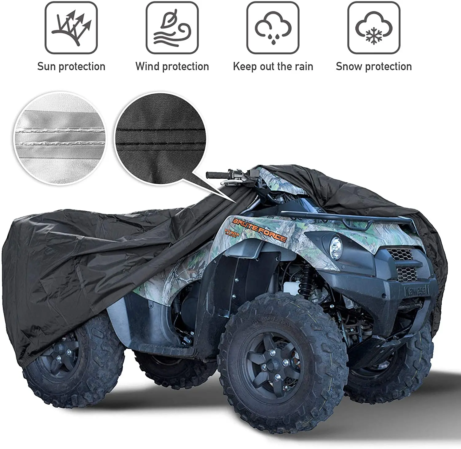 210D ATV UTV Cover UV Sun Universal Outdoor Waterproof Dustproof For Polaris Predator Rangers RZR Sportsman Votorbike Quad Bike