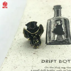 1PC EDC Paracord Beads Cowboy Hat Skull Retro Brass Copper Lanyard Pendants Knife Beads Umbrella Rope Cord Beads Pendants