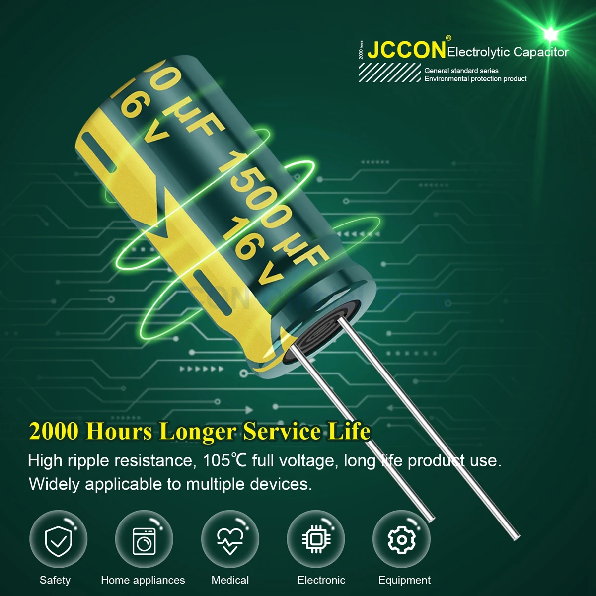 Jccon 925Pcs 36 Waarden Aluminium Elektrolytische Condensator Assortiment Kit Lage Esr 1Uf 4.7Uf 10Uf 22Uf 47Uf 100Uf 220Uf 330Uf 470Uf