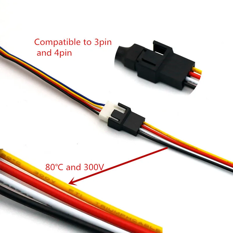 Angitu-マザーボード4pinファン/pwm延長ケーブル,PC用,CPU pwmケーブル,50ユニット