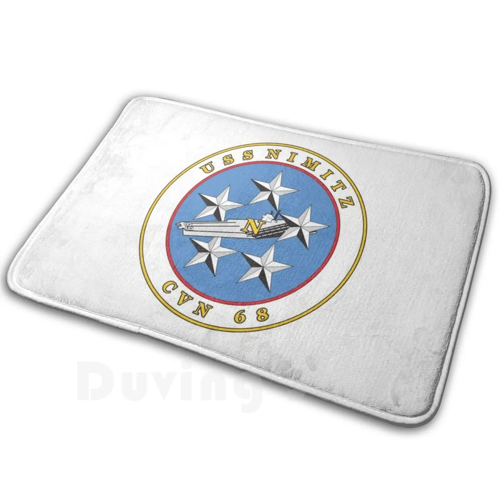 Uss Nimitz Cvn-68 alfombra alfombra cojín suave Uss Nimitz Cvn 68 Cvn 68 Cvn 68 veterano portador Logo emblema parche escudo