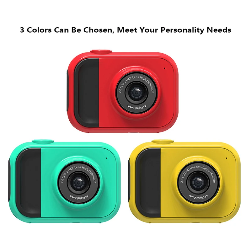 2 Inch IPS Screen Kids Camera 4x Zoom 2.4 Mega Pixel 1080P HD Children Digital Camera For Boys Girls Birthday Christmas Gift