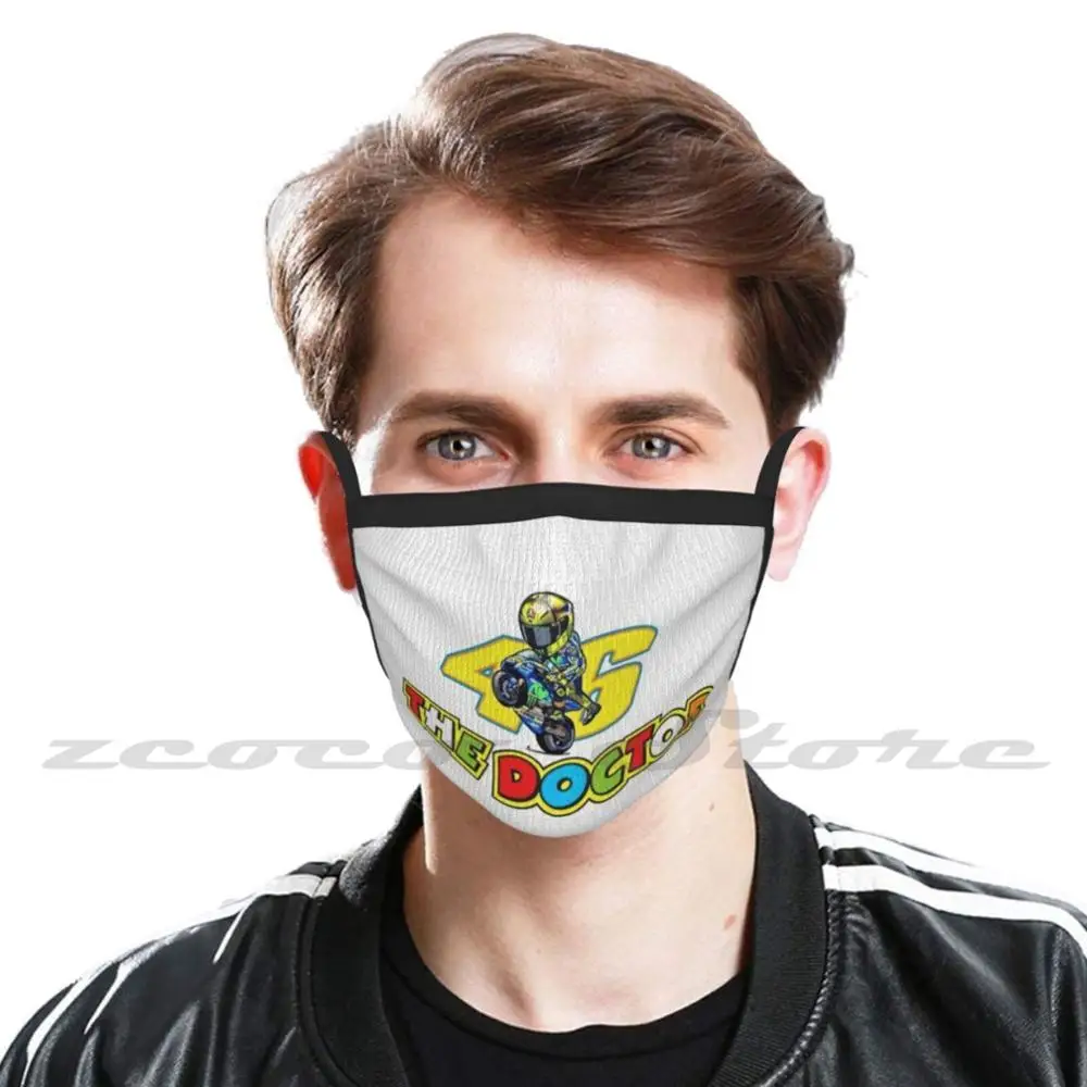 Fans Club Ross1 Mask Adult Child Washable Pm2.5 Filter Logo Creativity Fans The Vinales Factory Racing Revs Heart Sbk Vials