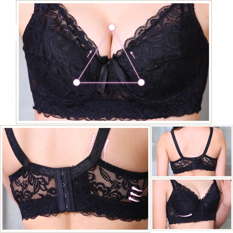 Cotton Bras for Women Lace Floral Sexy push up Cup B C D 105D 105C 105B 100D 100B 95D 95C 95B 90D 90C 85D 85C 80D 80C 80B  C3306