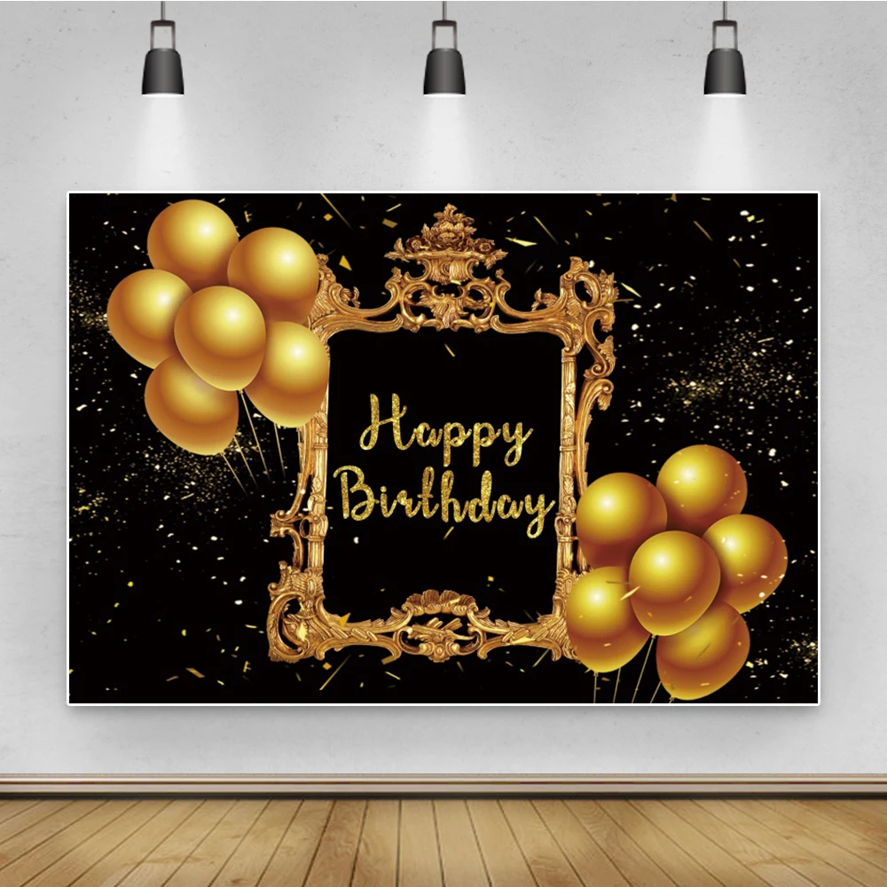 Telón de fondo de diamante para fiesta de cumpleaños, telón de fondo con puntos brillantes, estrellas, globos rosas, cartel personalizado para fotografía, 20, 30, 40, 50 ° cumpleaños
