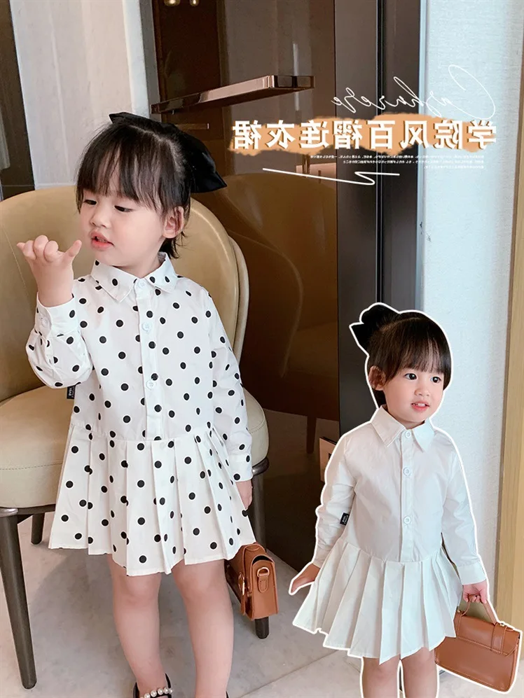 

2021 New Spring Summer Girl Kids Baby Children Princess shirt Dresses Children Kids Casual Clothes