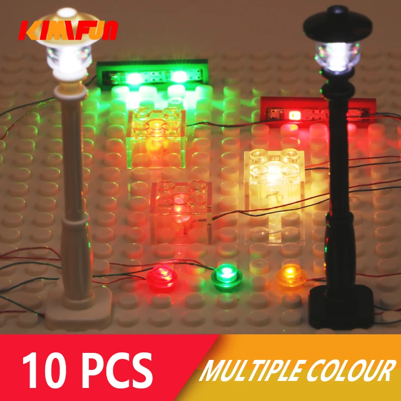 10pcs 1*4 MOC Building Blocks LED DIY Light Kit Electronic Street Constructor USB Port Model Toys Engineering Parts Sets