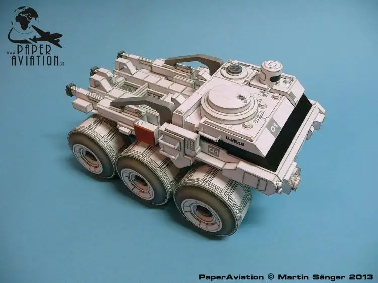 

Lunar Rover Science Fiction 3-D Paper Model DIY