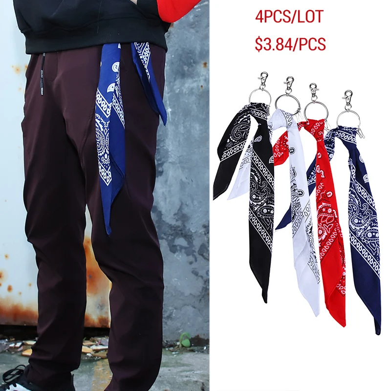 Bandana Square Scarf with Key Chain