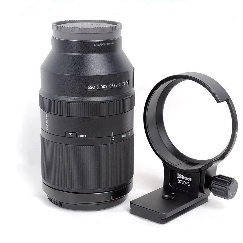 Ishot عدسة طوق ترايبود جبل الدائري لسوني FE 70-300 مللي متر F4.5-5.6G OSS عدسة الكاميرا أسفل ARCA صالح سريعة الإصدار لوحة S730FE