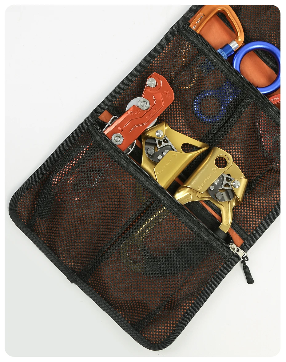 Xinda 320T Nylon-Tasche Wasserdichte Verschleißfeste Schnellverschluss-Karabiner-Tasche Kletterausrüstung Werkzeug-Aufbewahrungstasche – Detail 11