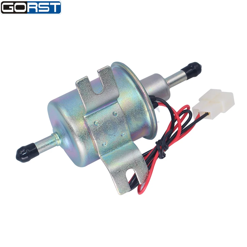 Universal Metal Solid Diesel Petrol 12V Electric Inline Vehicle Fuel Pump HEP-02A Low Pressure for Most Car Carburetor