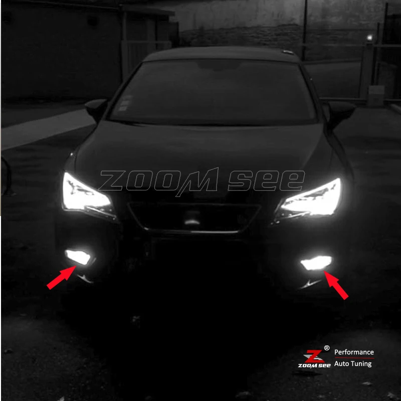 2pcs Good quality Canbus White Car LED fog lamp front fog light for Seat Leon 2 3 MK2 MK3 1P 5F (2005-2017)
