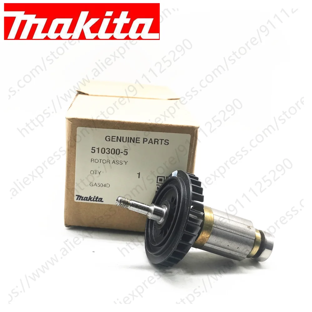 Armature โรเตอร์สำหรับ Makita GA504D DGA506 DGA406 DGA456 DSC250 DGA512 DGA517 DGA518 DGA508 DGA511 510300-5 510329-1