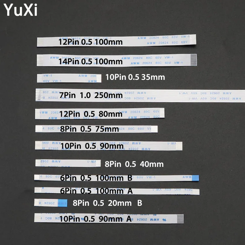 5PCS Charging PCB Board and Power switch Flex Cable For PS3 slim PS2 10pin 12pin 14pin Ribbon Flex Cable for PS4