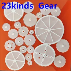 23kinds M0.5 Plastic Single Layer Gears ABS Motor Shaft Teeth Gear DIY Toys Robot Helicopter Parts