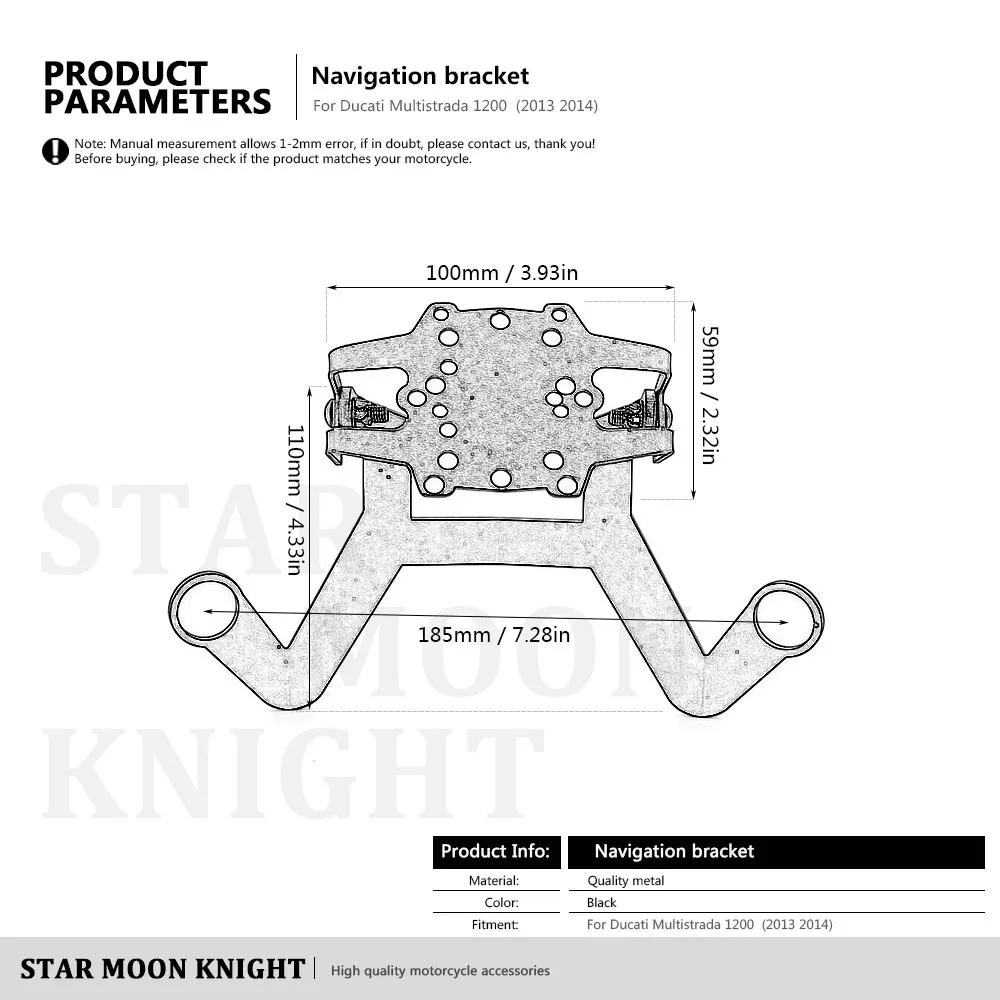 GPS Smart Phone Navigation Mount Mounting Bracket Adapter Holder For DUCATI MULTISTRADA 1200 MY 2013-2014 SUPPORTO