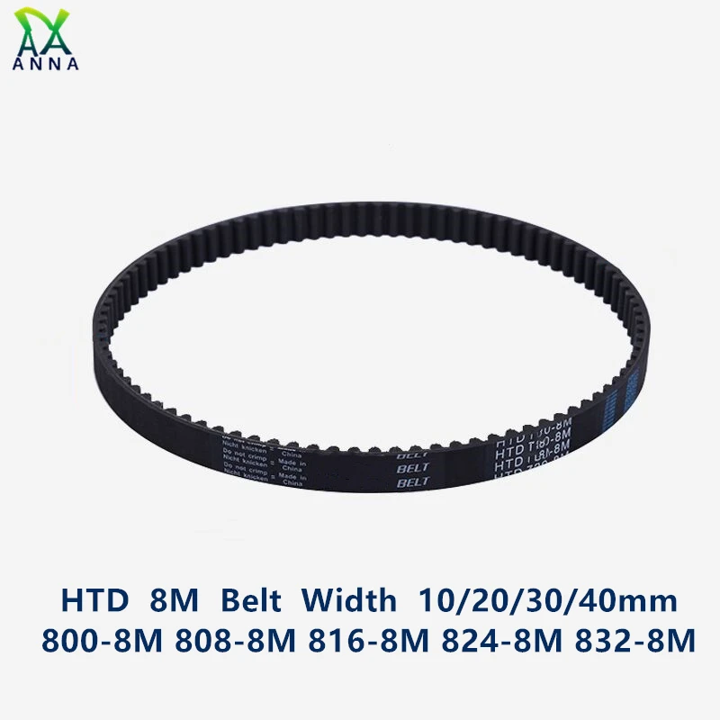 

HTD 8M synchronous Timing belt C=800/808/816/824/832 width 20/30/40mm Teeth 100 101 102 103 104 HTD8M 800-8M 816-8M 832-8M