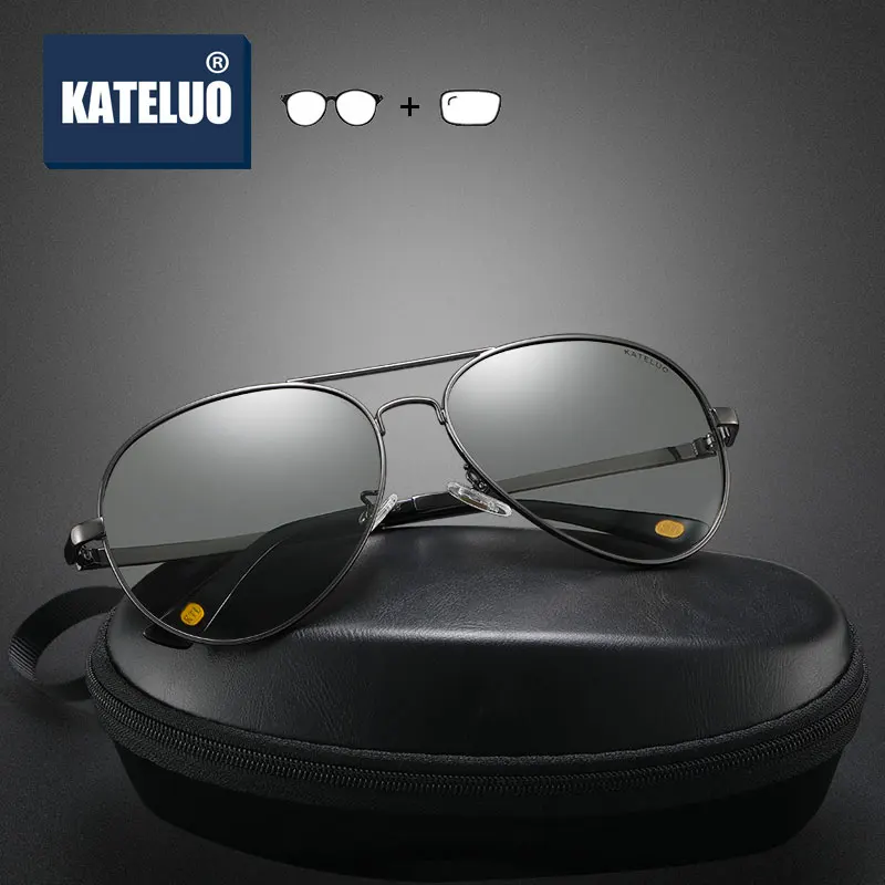 KATELUO Brand Photochromic Prescription Sun Glasses Optical Eyeglasses Sunglasses Myopia Eyeglasses Glasses for Men 7759