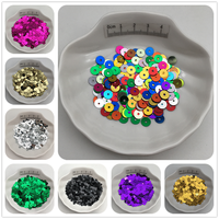 10g Silver-base 3mm 4mm 5mm 6mm 8mm Flat Round Sequins Glitter Paillettes For Clothes,Shoes.Kids DIY.Crafts Handmade Accessory