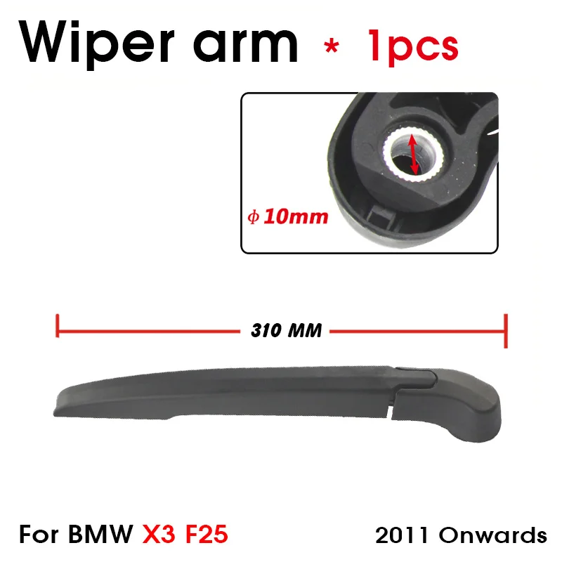 Escobilla limpiaparabrisas de coche, ventana trasera, parabrisas, accesorios automáticos para BMW X3, F25, Hatchback, 330mm, 2011 en adelante