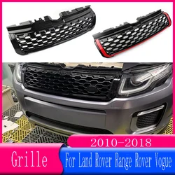 Czarny błyszczący samochód górny przedni Grille Grill w/ Logo dla Land Rover Range Rover Evoque 2010 2011 2012 2013 2014 2015 2016 2017 2018